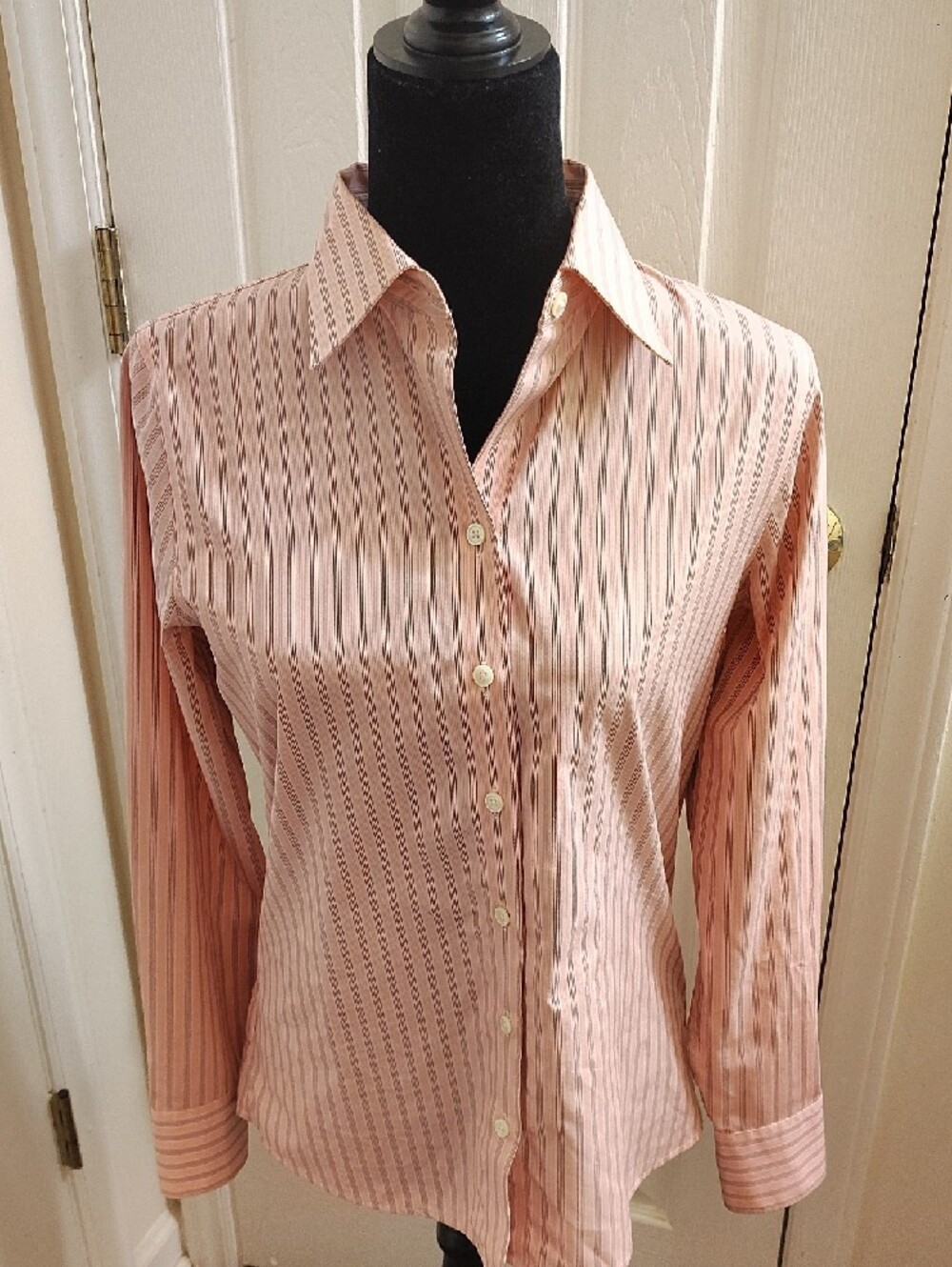 Tailored Pink Stripe cotton Button-Down Shirt - Picture 2 of 2